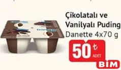 DANETTE ÇİKOLATALI VE VANİLYALI PUDİNG 4X70 G indirimli fiyat DANETTE ÇİKOLATALI VE VANİLYALI PUDİNG 4X70 G fiyat ve kampanya bilgisi
